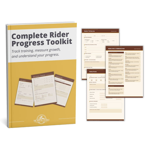 Complete Rider Progress Toolkit with pages displayed on a white background